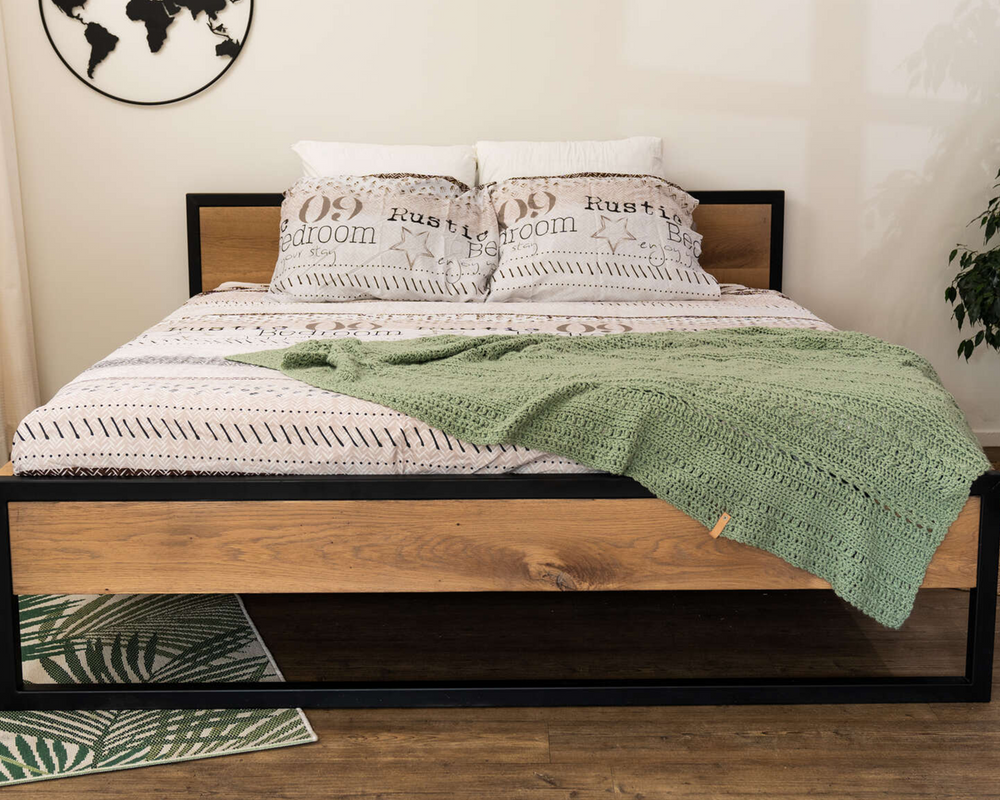 Bed Iron/wood - Metalen Poot