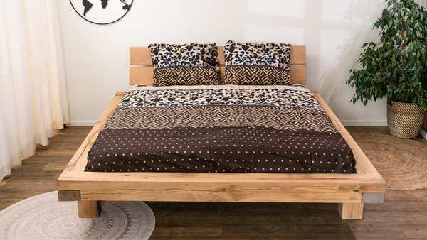 Balken Bed - Puur Natuur - Massief Eiken