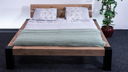 Balken Bed - Stalen Poten - Massief Eiken