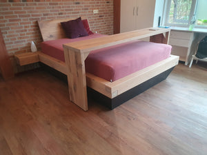 Balken bed met opbergruimte