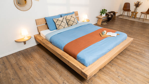 Zwevend Eiken Bed
