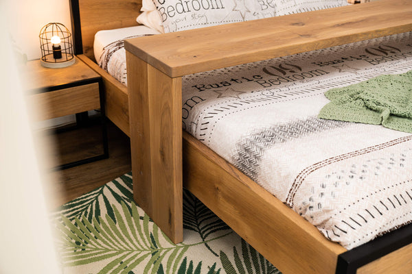 Bedtafel Massief Eiken - Hoek